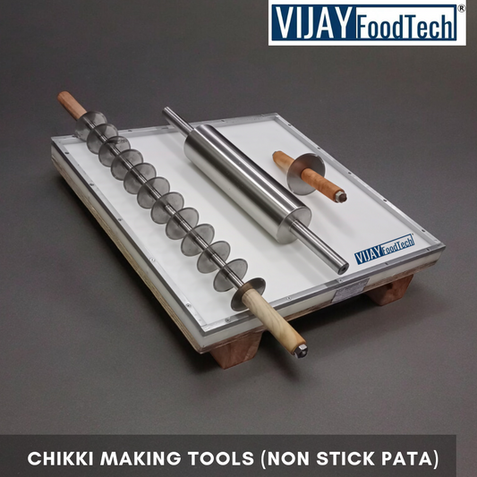 Chikki Plate, Roller and Cutter (Non Stick) [For square chikki]